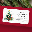 Search for baubles return address labels Festive bauble