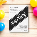Search for formal 40th birthday invitations Simple