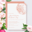 Search for peach flower wedding invitations Minimalist