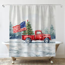 Search for christmas tree shower curtains Vintage red truck