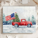 Search for vintage christmas tree puzzles Vintage red truck