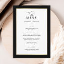 Search for gold border wedding menus Calligraphy