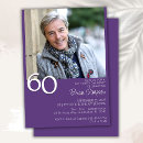Search for purple 60th birthday invitations Simple