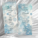 Search for winter wonderland wedding programs Elegant