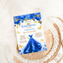 Search for blue butterfly quinceanera invitations Gold glitter