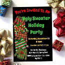 Search for ugly sweater office christmas christmas christmas invitations Red and green