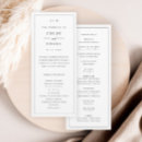 Search for black wedding programmes Minimal