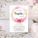 Search for pink pumpkin 1st birthday invitations Pink and gold