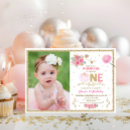 Search for pink and gold 1st birthday invitations Our little pumpkin