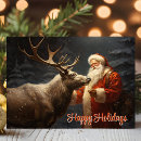 Search for vintage reindeer cards Santa claus reindeer