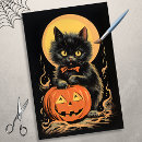 Search for halloween decoupage paper Black cat