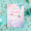 Search for little girl birthday invitations Our little mermaid