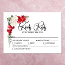 Search for red rose wedding rsvp cards Botanical