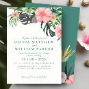 Search for tropical flowers wedding invitations Destination