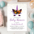 Search for purple glitter baby shower invitations Glam
