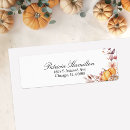 Search for fall leaves wedding return address labels Pumpkin