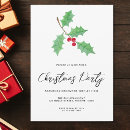 Search for red berries christmas invitations Holly