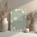 Search for retro 1st birthday invitations Boho daisy