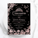 Search for butterfly on black invitations Elegant classy