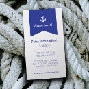 Search for anchor business cards Blue