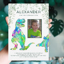 Search for seventh birthday invitations T rex