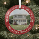 Search for first new home christmas tree decorations Family name and year