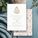 Search for royal purple gold wedding invitations Botanical