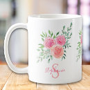 Search for stylish pink roses flowers mugs Botanical