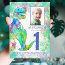 Search for colourful 1st birthday invitations Modern