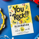 Search for rock and roll birthday invitations Teen
