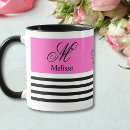 Search for pink and black striped mugs Simple