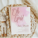 Search for blush pink baby girl shower invitations Simple