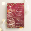 Search for red tree wedding invitations Gold