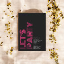 Search for pink and black invitations Minimalist