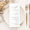 Search for wedding menus Minimalist