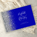 Search for royal blue wedding guest books Silver glitter