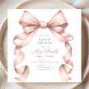 Search for girly bridal shower invitations Bow