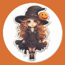 Search for cute girl witch stickers Trick or treat