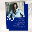 Search for royal blue 30th birthday invitations Modern