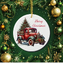 Search for old truck christmas tree decorations Watercolor