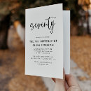 Search for black and white 70th birthday invitations Simple