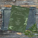 Search for emerald green wedding programmes Green and white