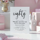 Search for eighty birthday invitations Modern