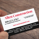 Search for patio business cards Construction