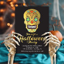 Search for gold halloween invitations Skull