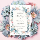 Search for peach and blue wedding invitations Traditional