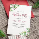 Search for holly berries christmas invitations Typography