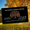 Search for raking leaves business cards Lawn care