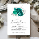 Search for teal silver bridal shower invitations Elegant