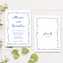 Search for cursive wedding invitations Blue